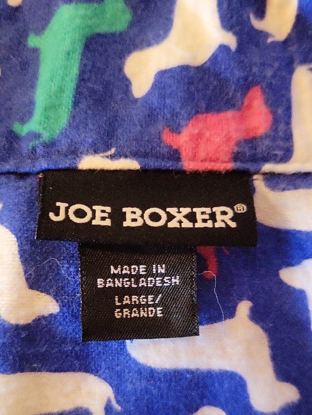 Joe Boxer Navy Dachshund-Print Button Pajama Top & bottom with Pink Piping - Picture 5 of 6